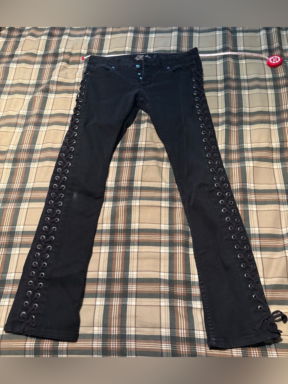 Lip Service jeans w/ lace-up sides sz 29.